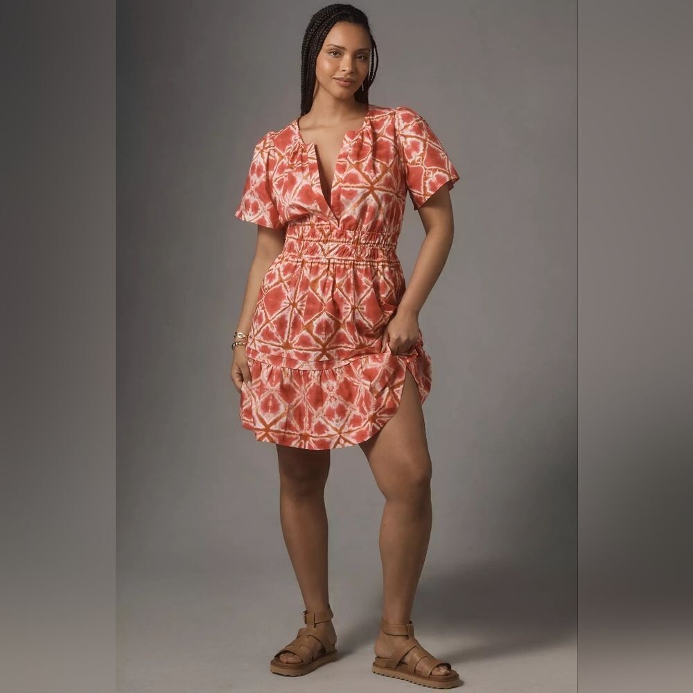Anthropologie The Somerset Mini Dress in Med Pink NWT - Picture 7 of 10